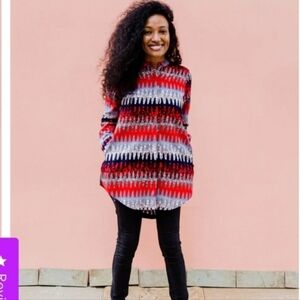 Zuri AC/DC Tunic Top size Medium NWT